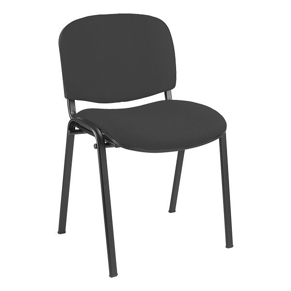 Lüllmann gestoffeerde stoel zonder armleuningen, 470/840 x 545 x 425 mm, antraciet, 220205