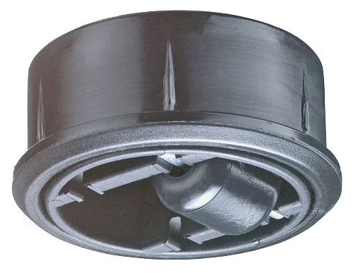 BS kolečka plastový zvon, nosnost 50 kg, výška 9,7 mm, Ø 52 mm, měkký nášlap pro tvrdé podlahy, G87.052