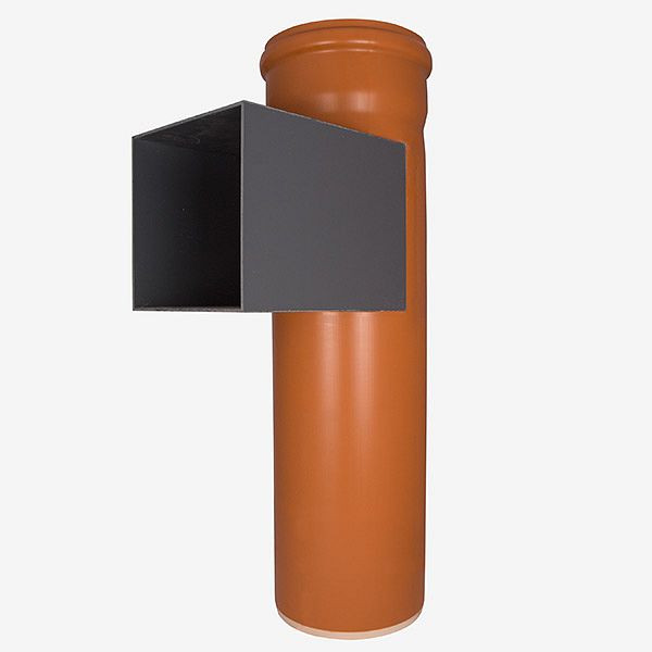 HKW trubka dveřního shozu PVC, čtvercová, Ø 250 mm, 708280-25