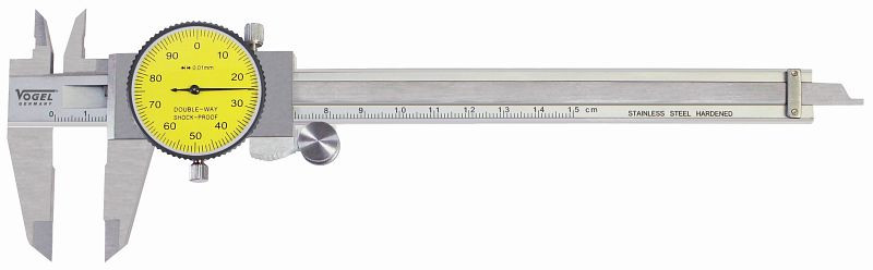 Paquímetro Vogel Germany DIN 862, IP40, 0 - 150 mm, leitura: 0,01 mm, 40 mm, pontas de medição (formato cruzado): 16,5 mm, 201101