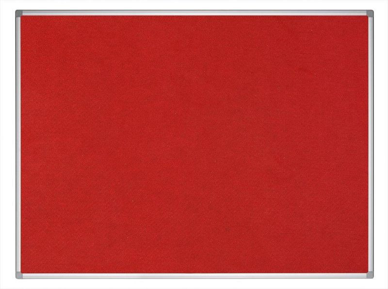 Bi-Office Jordfiltplade rød med aluminiumsramme 120x90cm, FA0546790