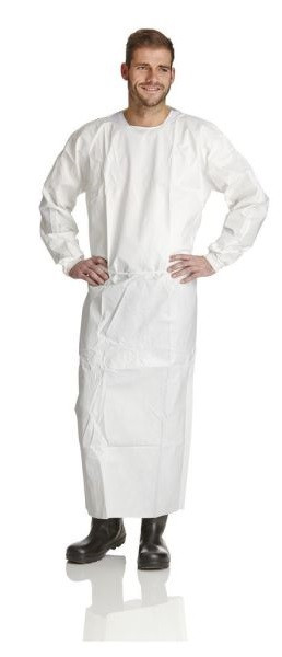 Suknia ProSafe 2 z wiązaniem z tyłu mankietami Helanca, 150 cm, opakowanie: 50 sztuk, PS2KI-150