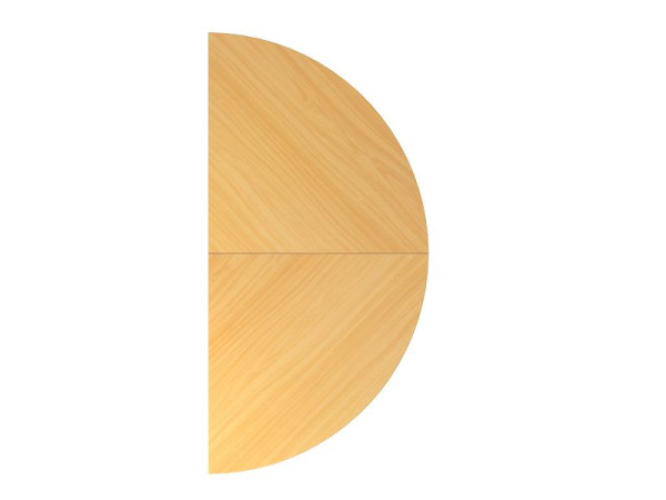 Hammerbacher aanbouwtafel 2xkwartcirkel HA160, 160 x 80 cm, blad: beukenhout, 25 mm dik, aanbouwtafel met grafiet steunpoot, werkhoogte 68-76 cm, VHA160/6/G