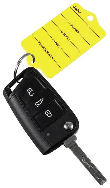 Eichner sleutelhanger, geel, VE: 200 stuks, 9219-00218
