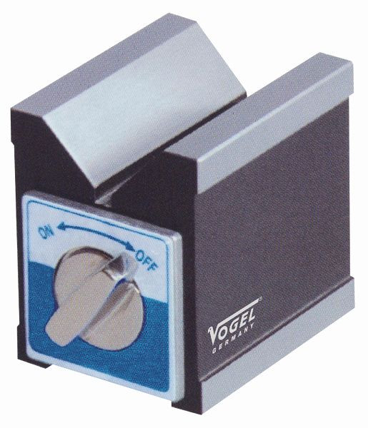 Vogel Germany prisma magnético, de medição e fixação, endurecido, para eixos Ø 6 - 30 mm, 70 x 60 x 73 mm, 331002