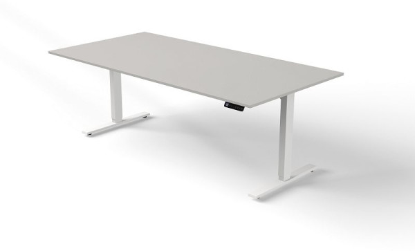 Kerkmann zit/sta tafel B 2000 x D 1000 mm, elektrisch in hoogte verstelbaar van 720-1200 mm, kleur: lichtgrijs, 10381911