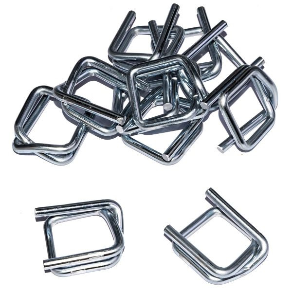 Grampos de metal galvanizado LINDER, para largura de fita de 32-35 mm, 250 peças, B10