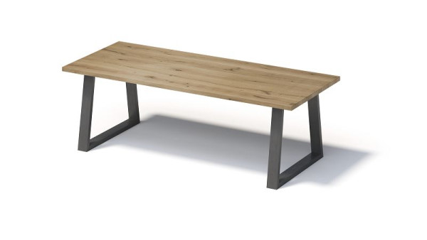 Bisley Fortis tafel Regular, 2600 x 1000 mm, rechte rand, geolied oppervlak, T-frame, oppervlak: naturel / framekleur: blank staal, F2610TP303