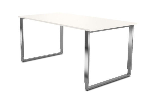 Kerkmann Psací stůl výškově stavitelný s rámem, Aveto, Š 1600 x H 800 x V 680-820 mm, Bílá, 114513.1