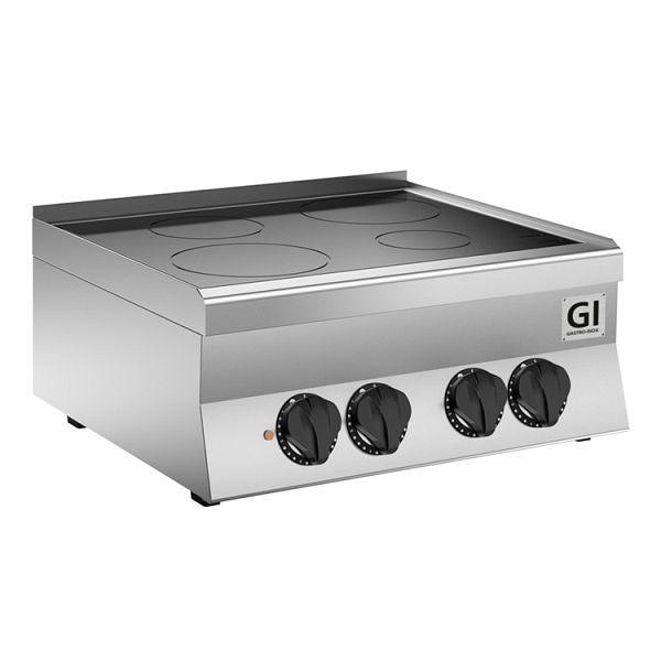 Κεραμική εστία Gastro-Inox 650 "High Performance" με 4 ζώνες μαγειρέματος 145mm + 180mm + 2x 220mm, 70cm, μοντέλο τραπεζιού, 160.025
