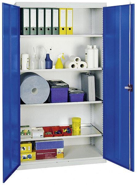 armário para ferramentas e materiais rombos série 2000, 7035/5010, 4 prateleiras, 2008074