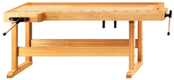Pracovní stoly ANKE pracovní stůl; 1720x850x900mm; Rozpětí předního svěráku 215 mm, zadního svěráku 240 mm, s 1 párem obdélníkových lavicových háků, 800.020