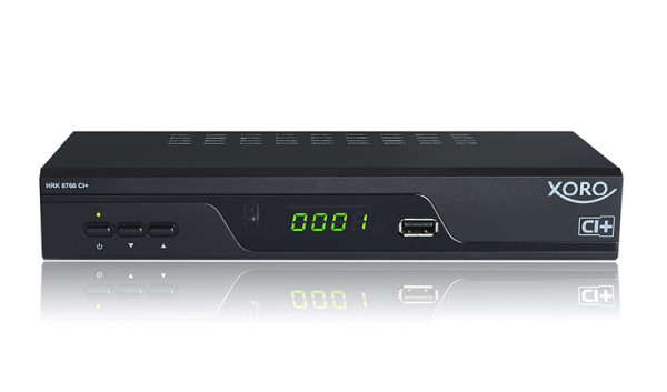 XORO Hybridní přijímač pro digitální anténu (DVB-T / T2) a kabelovou TV (DVB-C), HRM 8761 CI+, Balení: 10 kusů, SAT100574