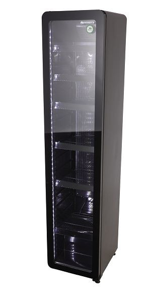 Gastro-Cool retro koelkast met glazen deur - Slimcooler - zwart - GCGD175, 255100