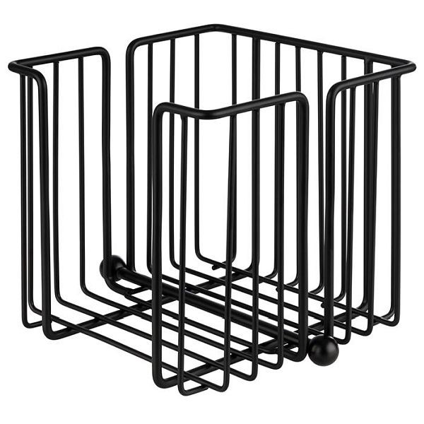 Porta-guardanapos APS -URBAN-, 19 x 19 cm, altura: 18 cm, metal, preto, para aproximadamente 120 guardanapos 1/4 dobra, incluindo peso, 11771
