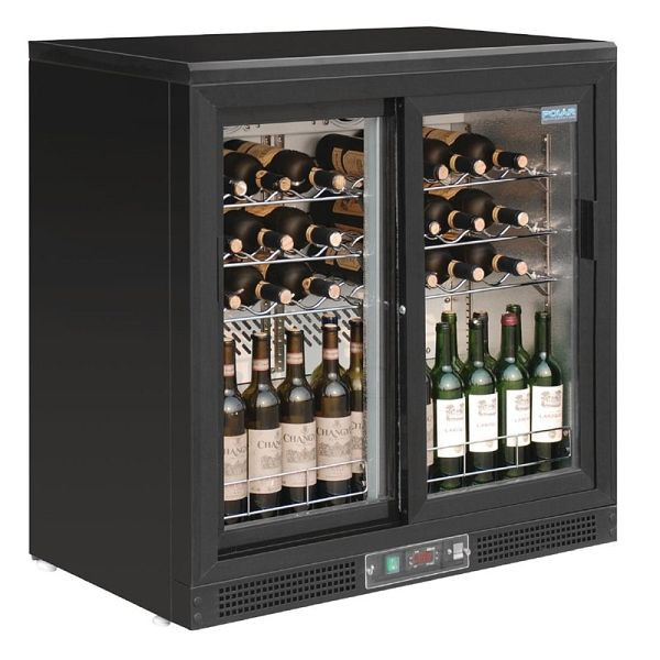 Refrigerador de vinho Polar com 2 portas de correr, GH130