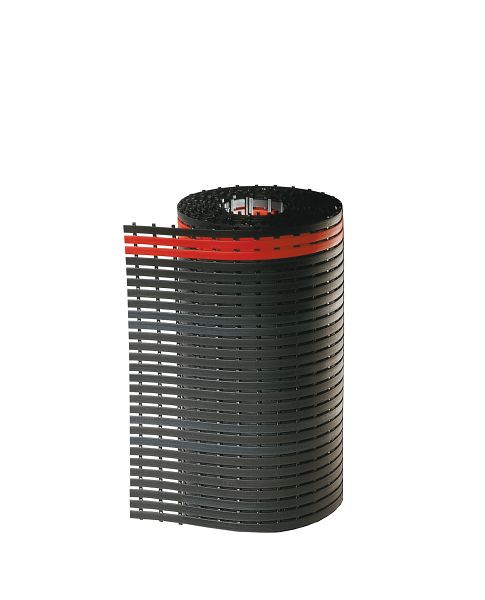 Kappes ErgoPlus vloermat B800 mm - 10 m -, zwart met rode veiligheidsstreep, 8408.00.1070