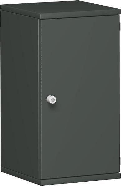geramöbel skříňka s křídlovými dveřmi 1 ozdobná police, uzamykatelná, zámek levý, 400x425x768, grafit/grafit, N-10DL204-GG