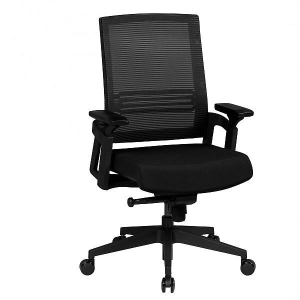 Cadeira de escritório Amstyle Apollo A2 com capa em tecido preto, SPM1.319