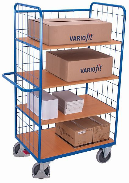 Vysoký policový vozík VARIOfit se sklopnými policemi, vnější rozměry: 1 200 x 700 x 1 890 mm (ŠxHxV), sw-700.250