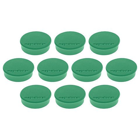 Magnetoplan Magnet Discofix Hobby, kleur: groen, pak van 10, 1664505