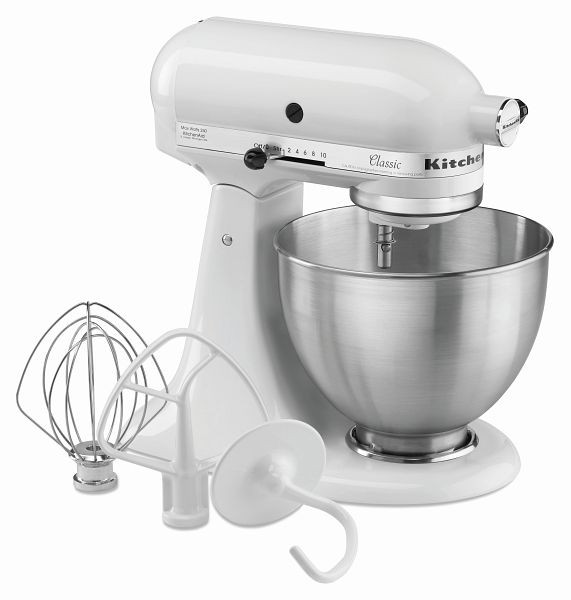 Robot kuchenny KitchenAid 5K45SSEWH, biały, 4,28 l, A150067