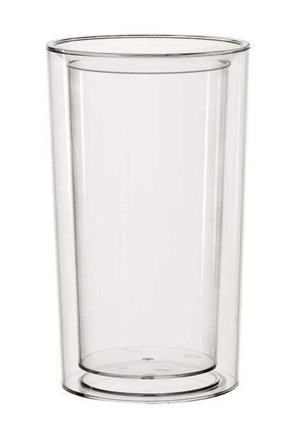Lodówka do butelek APS -PURE-, Ø 13,5 / 10,5 cm, wysokość: 23 cm, SAN, krystalicznie czysta, dwuścienna, 36063