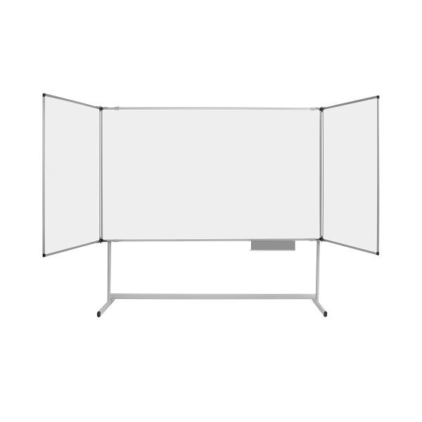 Bi-Office Maya Magnetisch Trio Whiteboard met verrijdbare structuur 150x100cm, TS03042170