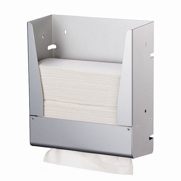 Distribuidor de papel toalha Air Wolf para instalação oculta, série Omicron II, A x L x P: 322 x 276 x 126 mm, alumínio anodizado, 35-755