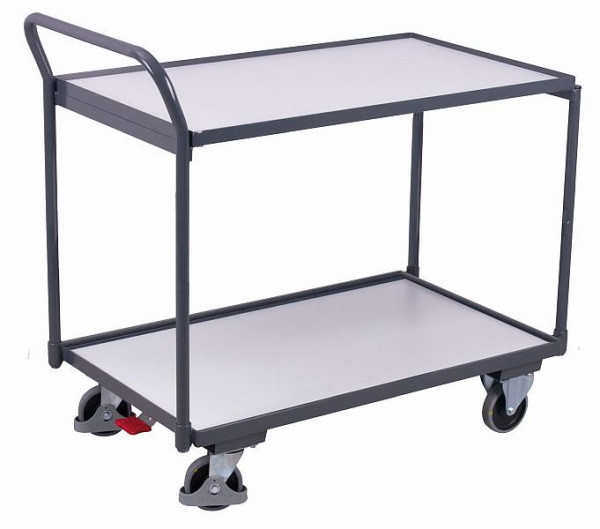 Wózek stołowy VARIOfit ESD z 2 powierzchniami ładunkowymi, wymiary zewnętrzne: 975 x 525 x 1010 mm (szer. x gł. x wys.), sw-500.557