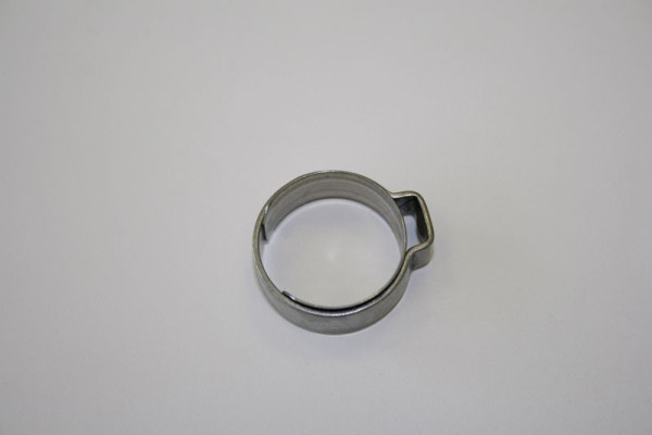 Braçadeira OETIKER de 1 orelha com anel de rolamento, 15 OET 12, 3 - 14,3 mm (aço inoxidável), 42731