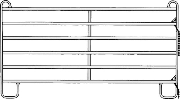 Patura Panel-6 2,40 m breedte 2,40 m, hoogte 1,70 m (1 centrale steun), 310202
