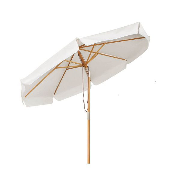 Sekey parasol Ø300cm hout, wit, 33330008