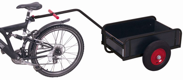 VARIOfit polkupyörän perävaunu sivuseinällä, ulkomitat: 1 835 x 810 x 810 mm (LxSxK), pyöräsarja: ilmarenkaat, zu-1391/AG