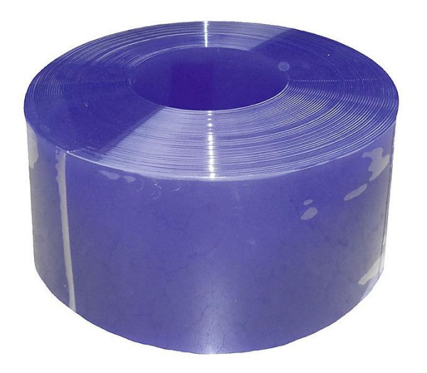 Patura PVC stroken 300 x 3 mm blauw transparant, 25 m rol, 503032