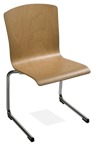 Kaiser-Sitzmöbel stapelstoel slede KS28FG-N3, vorm: N3, met viltglijders voor houten vloeren, VE: 6 stuks, KS28FG-N3