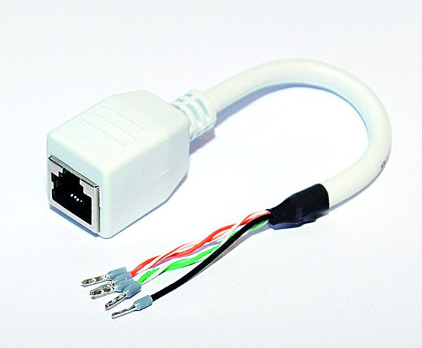 TCS breakout kabel voor directe aansluiting van IP apparaten ISW5410 / IVW5411 RJ45 connector, ZIX1402-0000