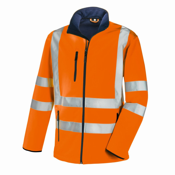 teXXor jól látható softshell kabát NIAGARA, élénk narancssárga, méret: 3XL, 10 db-os csomag, 4104-3XL
