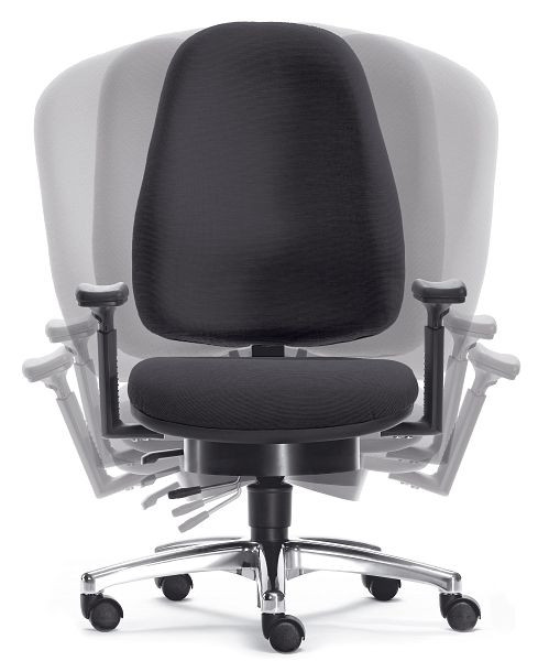 SITWELL LADY SITWELL, czarny, krzesło biurowe bez podłokietników, PM-67.100-M-80-109-00-44-10