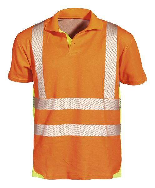 PKA advarselsbeskyttelse poloshirt, 160 g/m², orange/gul, størrelse: L, PU: 5 stk, WAPM-OGE-004