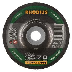 Rhodius TOPline RS66 slijpschijf, diameter [mm]: 125, dikte [mm]: 7, boring [mm]: 22.23, VE: 25 stuks, 200393