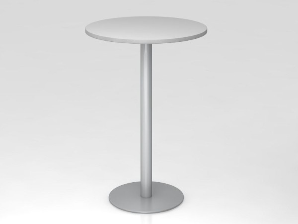 Hammerbacher barový stůl 80cm kulatý šedý/stříbrný, rám stříbrný, VSTH08/5/S