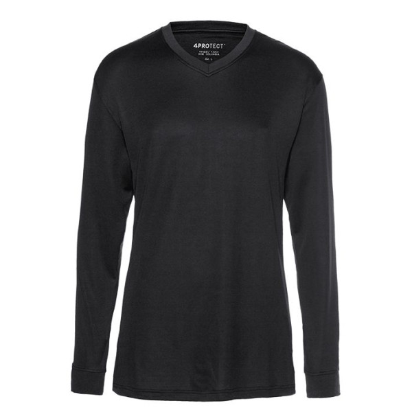 4PROTECT UV-bescherming shirt met lange mouwen AUSTIN, zwart, maat: XS, verpakking van 10, 3342-XS