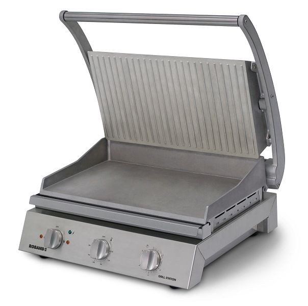 Roband grillstation GSA815R-F met aluminium gegoten platen met ingebouwde verwarmingselementen en optionele teflonplaten, GSA815R-F