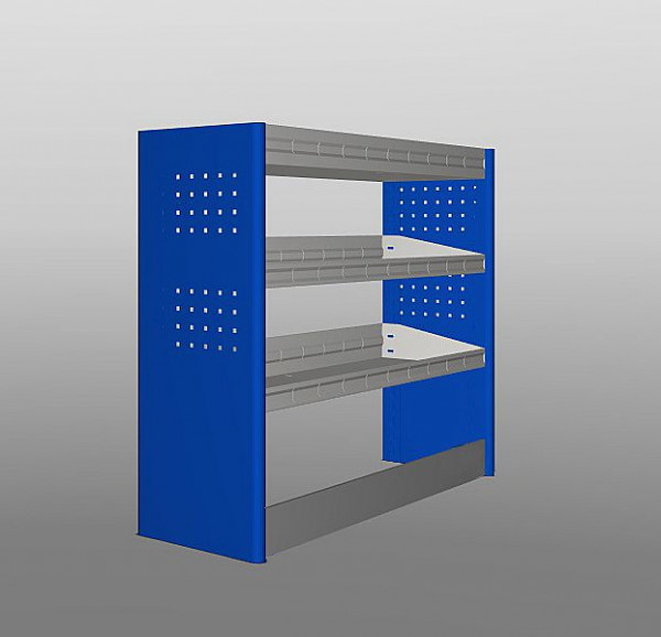 Solução de estantes para furgões Plastipol-Scheu Profi-Line, módulo 890 x 1100 x 310 mm, PL 701