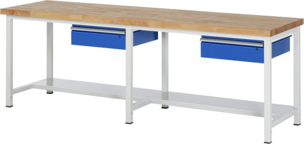 Pracovní stůl RAU série 8000 - model 8001A3, Š2500 x H700 x V840 mm, 03-8001A3-257B4S.11