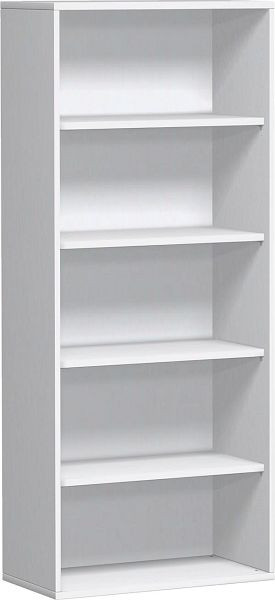 półka geramöbel, 4 półki dekoracyjne, 800x425x1920, biały, N-10R508-W