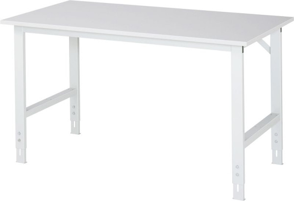 Pracovní stůl řady RAU Tom (6030) - výškově stavitelný, melaminová deska, 1500x760-1080x800 mm, 06-625M80-15.12