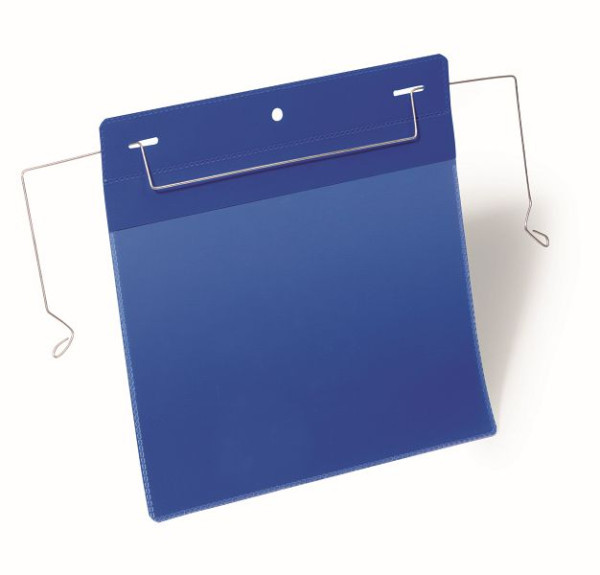 ODOLNÁ drátěná závěsná kapsa A5 na šířku, tmavě modrá, balení 50 ks, 175207