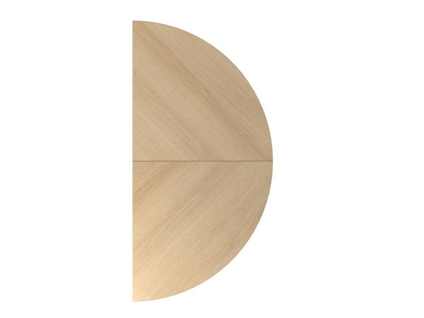 Hammerbacher aanbouwtafel 2xkwartcirkel HA160, 160 x 80 cm, blad: eikenhout, 25 mm dik, aanbouwtafel met grafiet steunpoot, werkhoogte 68-76 cm, VHA160/E/G